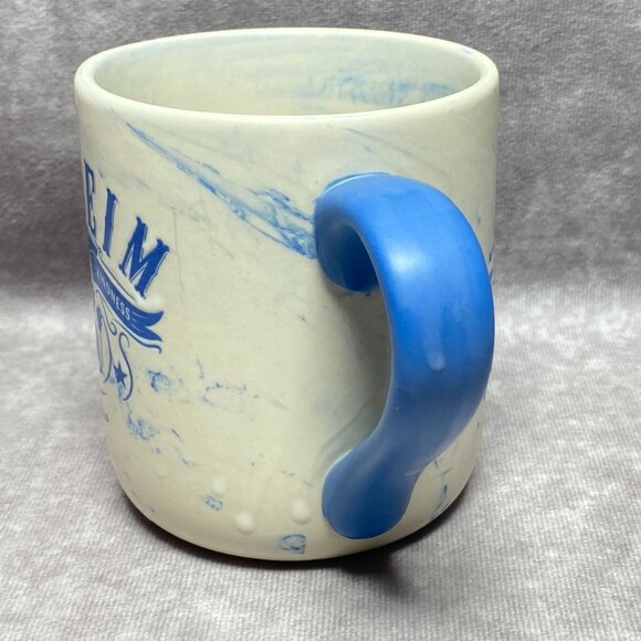 Anaheim Ceramic Mug Blue & White Marble Design With City Of Kindness Print 16oz - Picture 9 of 11